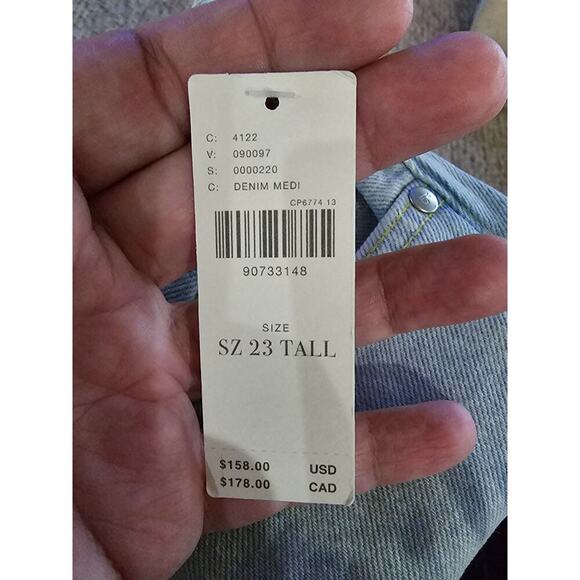 Anthropologie Pilcro Sunset High-Rise Straight-Leg Jeans Size 23 Tall Tie Dyed - Picture 9 of 11